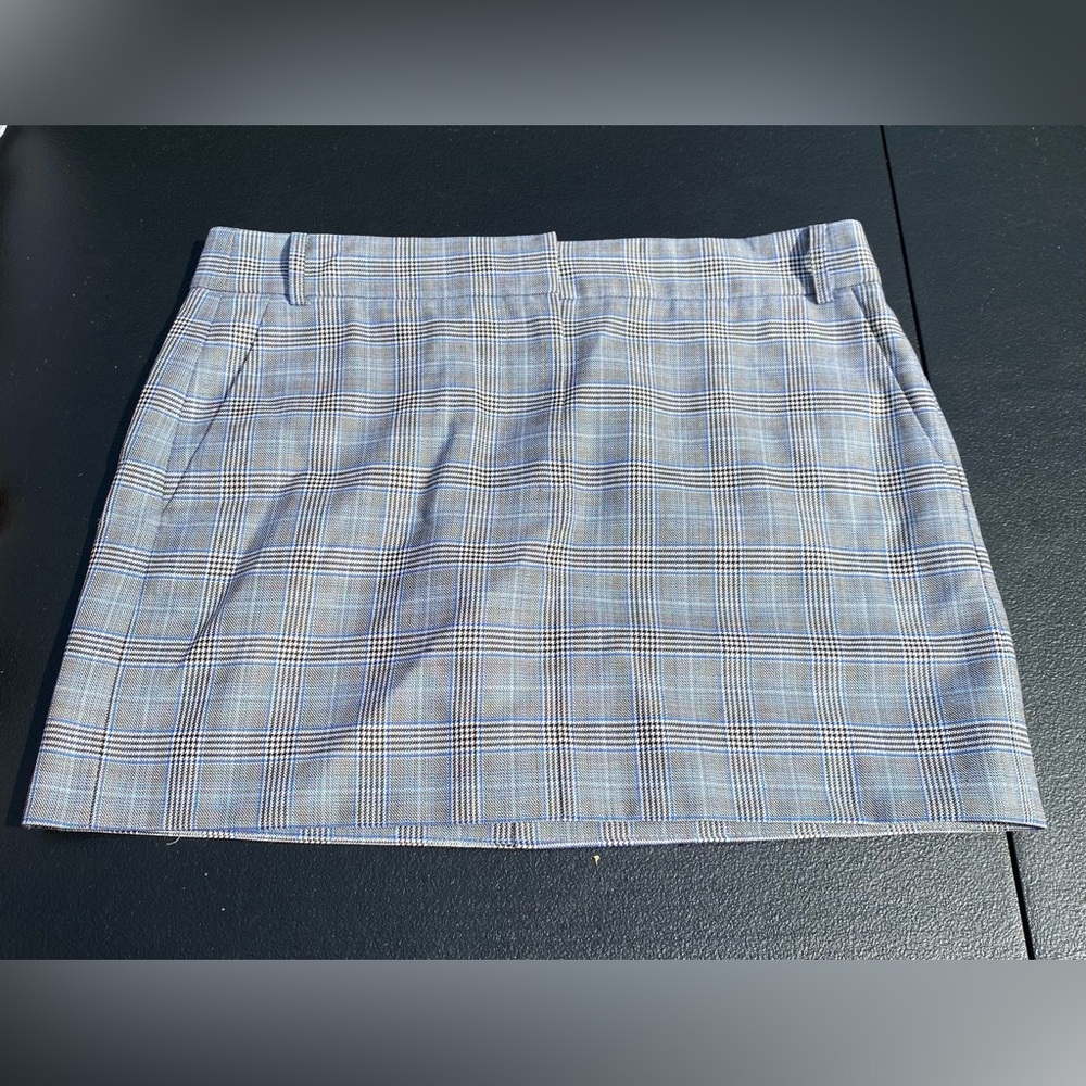Tibi Plaid Gray Women's Skirt